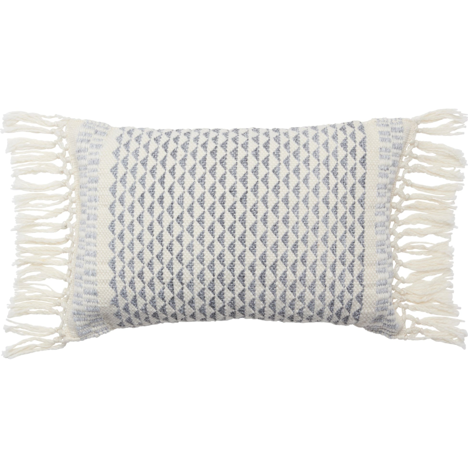 Liri LIR06 Pillow by Jaipur Living in slate, ivory. Made from 100% polyester in a modern style.