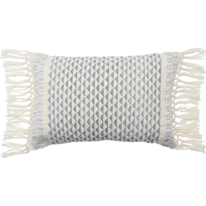Liri LIR06 Pillow by Jaipur Living in slate, ivory. Made from 100% polyester in a modern style.