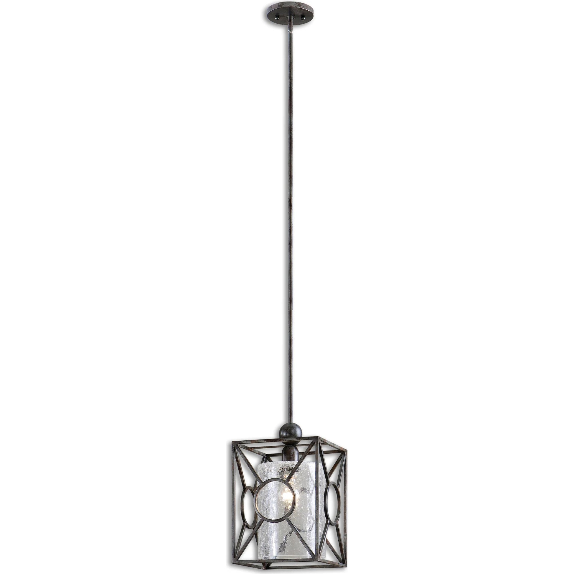 Arbela Mini Pendant by Uttermost. Made from metal, glass in a modern style.