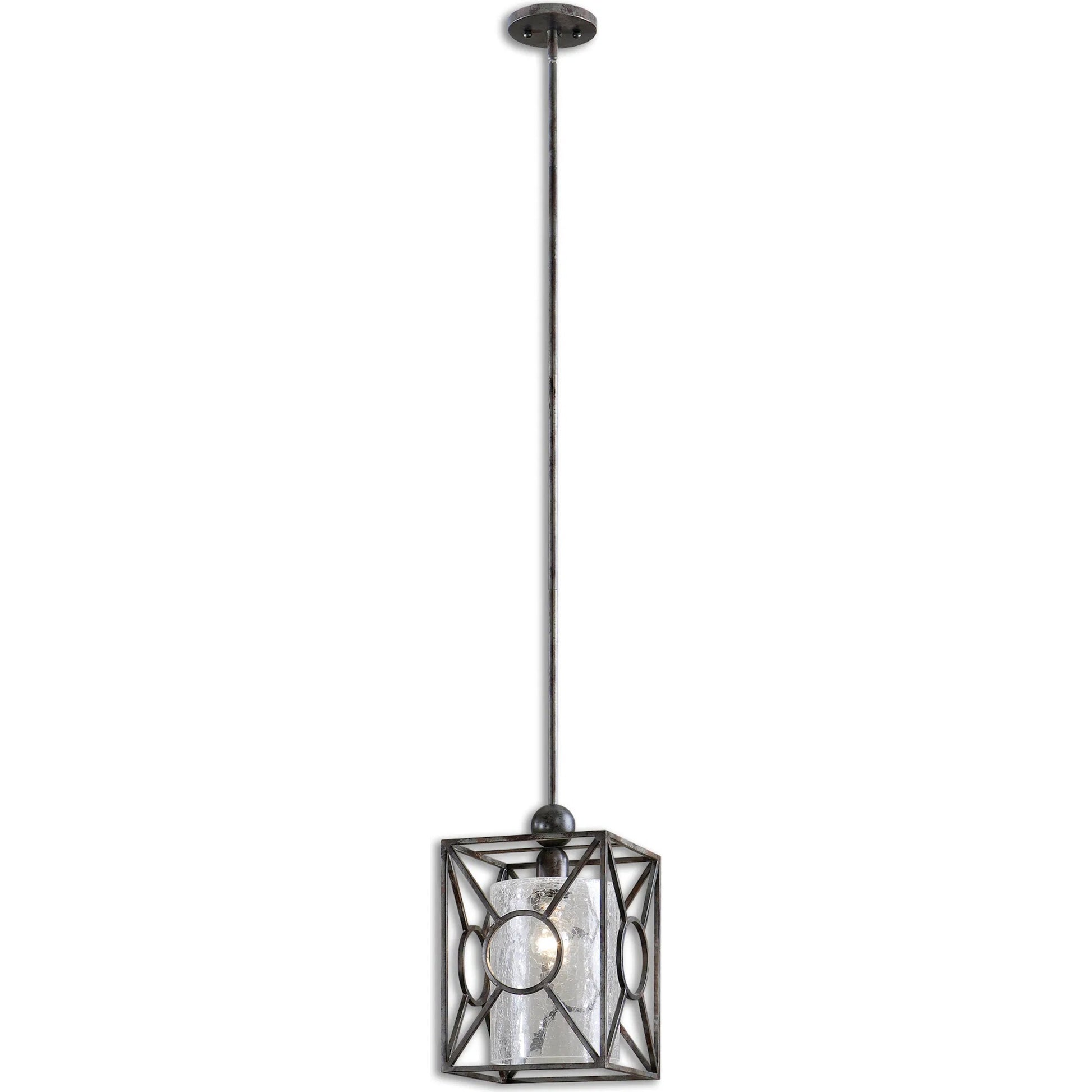Arbela Mini Pendant by Uttermost. Made from metal, glass in a modern style.