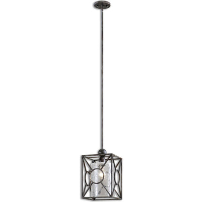 Arbela Mini Pendant by Uttermost. Made from metal, glass in a modern style.