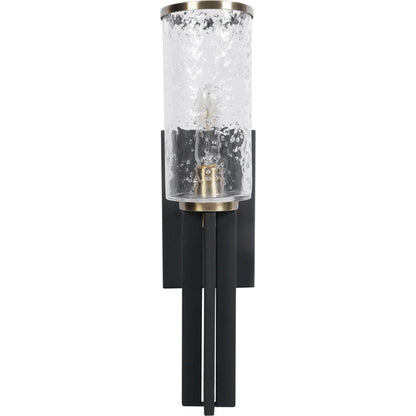 Jarsdel Industrial Sconce by Uttermost. Made from steel, glass in a modern style.