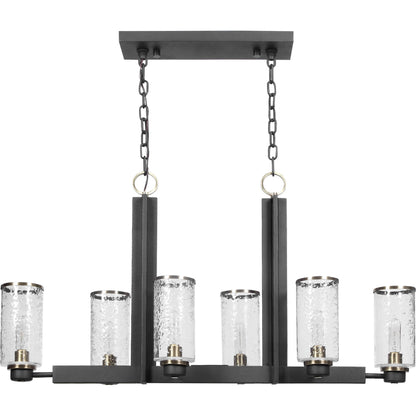 Jarsdel Industrial Island Light by Uttermost. Made from steel, glass in a transitional style.
