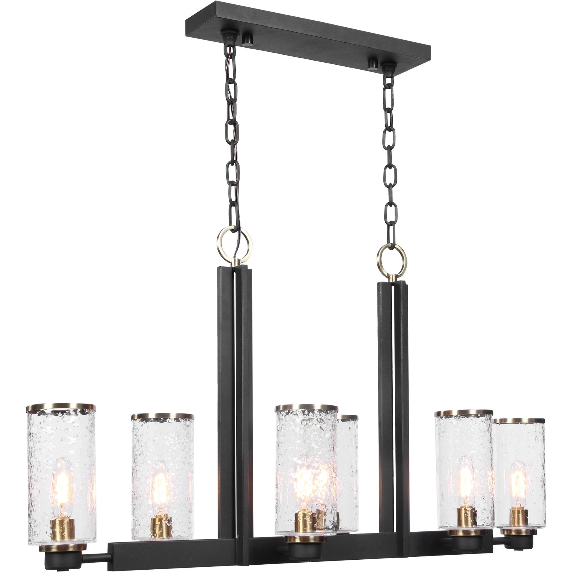 Jarsdel Industrial Island Light by Uttermost. Made from steel, glass in a transitional style.