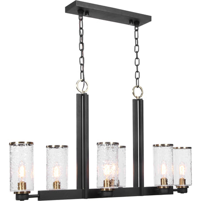 Jarsdel Industrial Island Light by Uttermost. Made from steel, glass in a transitional style.