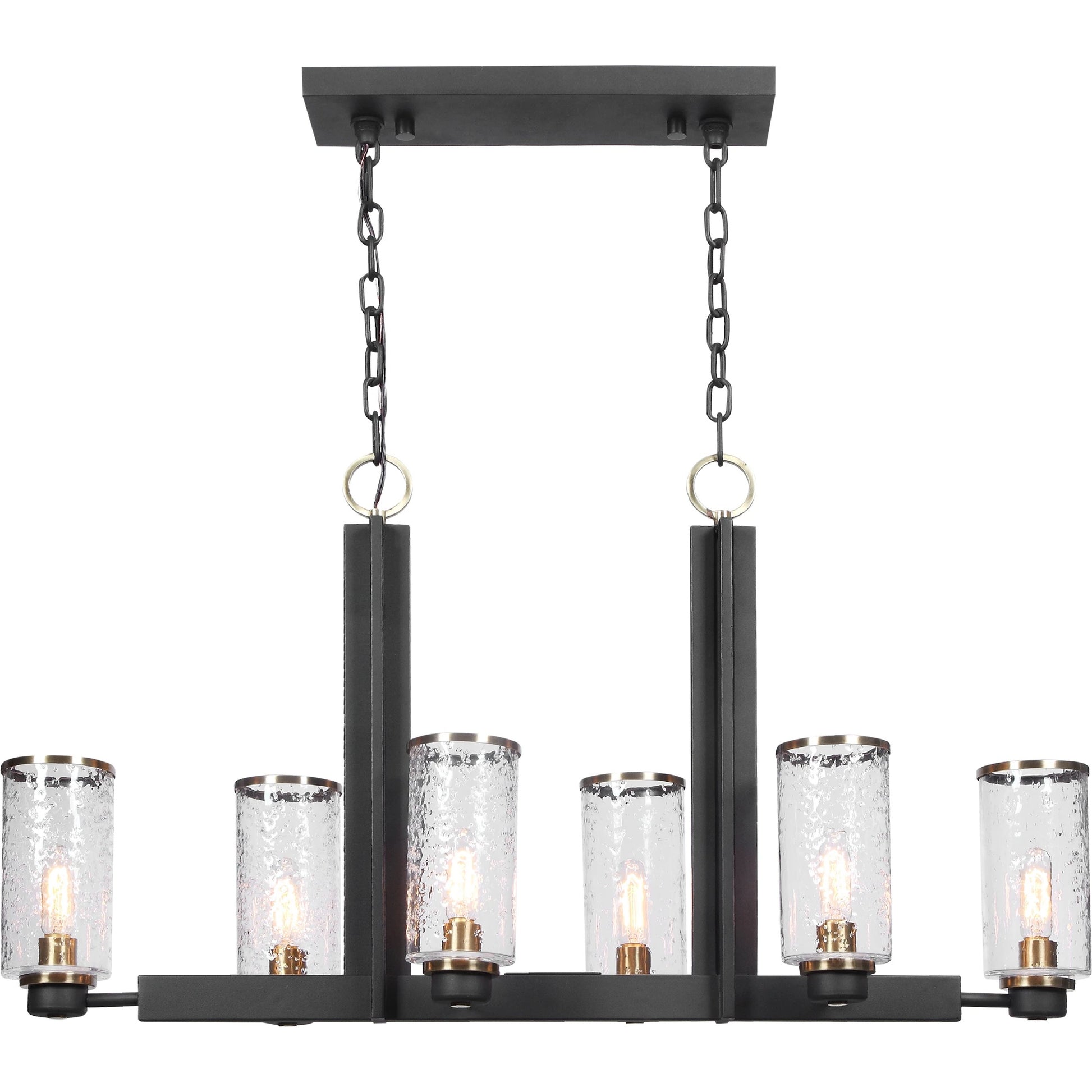 Jarsdel Industrial Island Light by Uttermost. Made from steel, glass in a transitional style.
