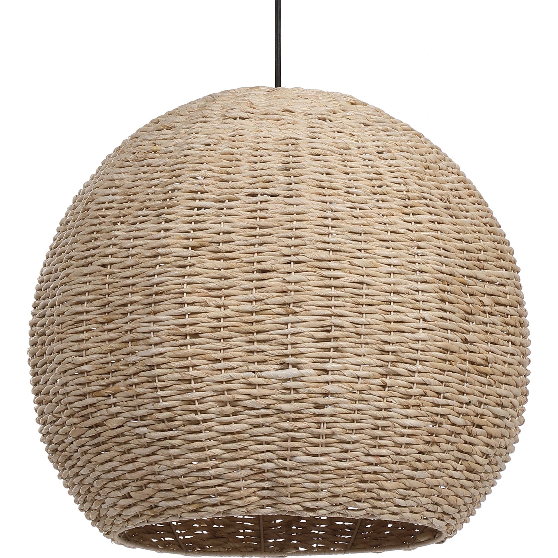 Seagrass Pendant by Uttermost. Made from corn rope, steel in a coastal style.