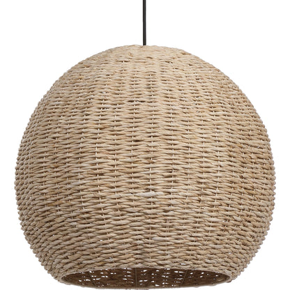 Seagrass Pendant by Uttermost. Made from corn rope, steel in a coastal style.