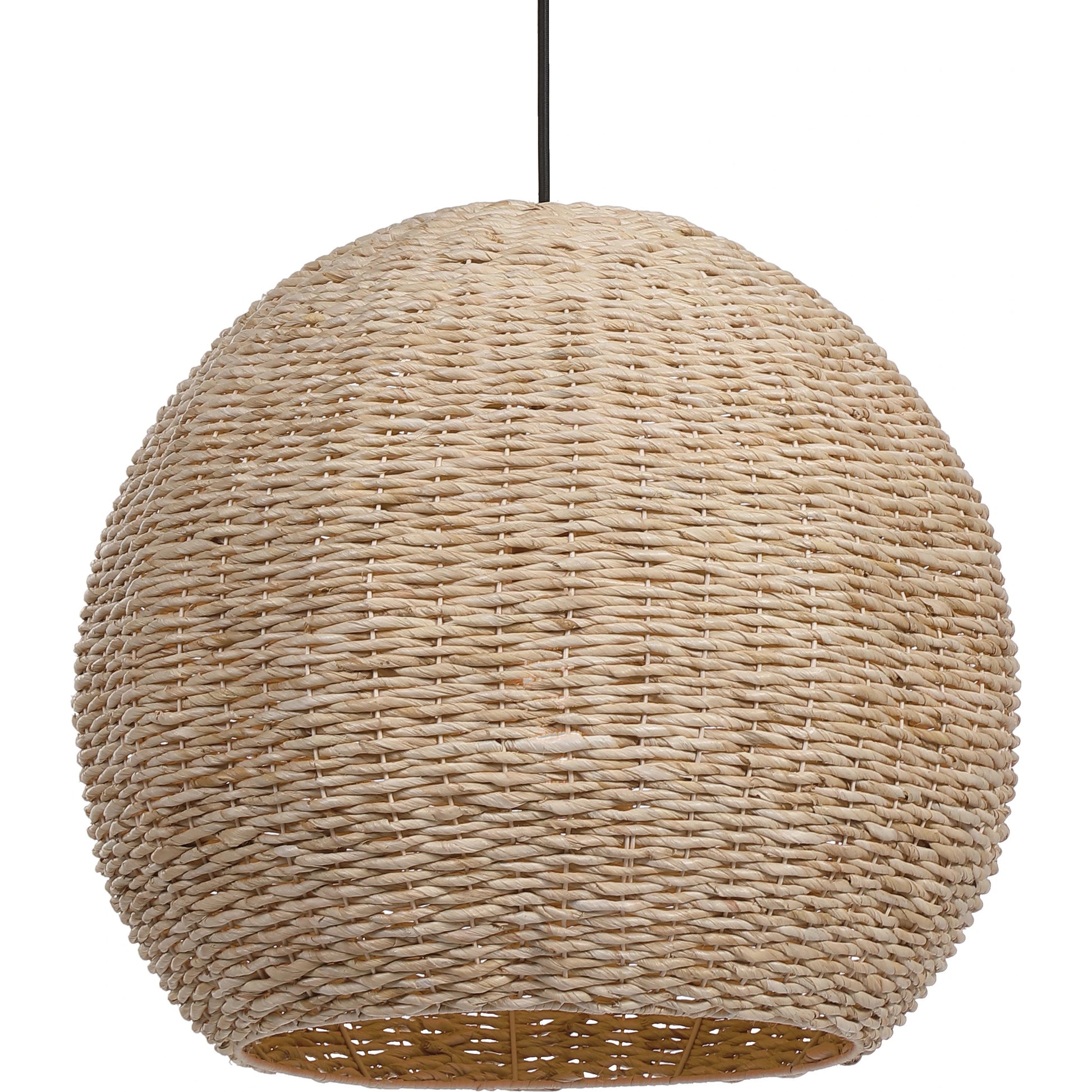 Seagrass Pendant by Uttermost. Made from corn rope, steel in a coastal style.