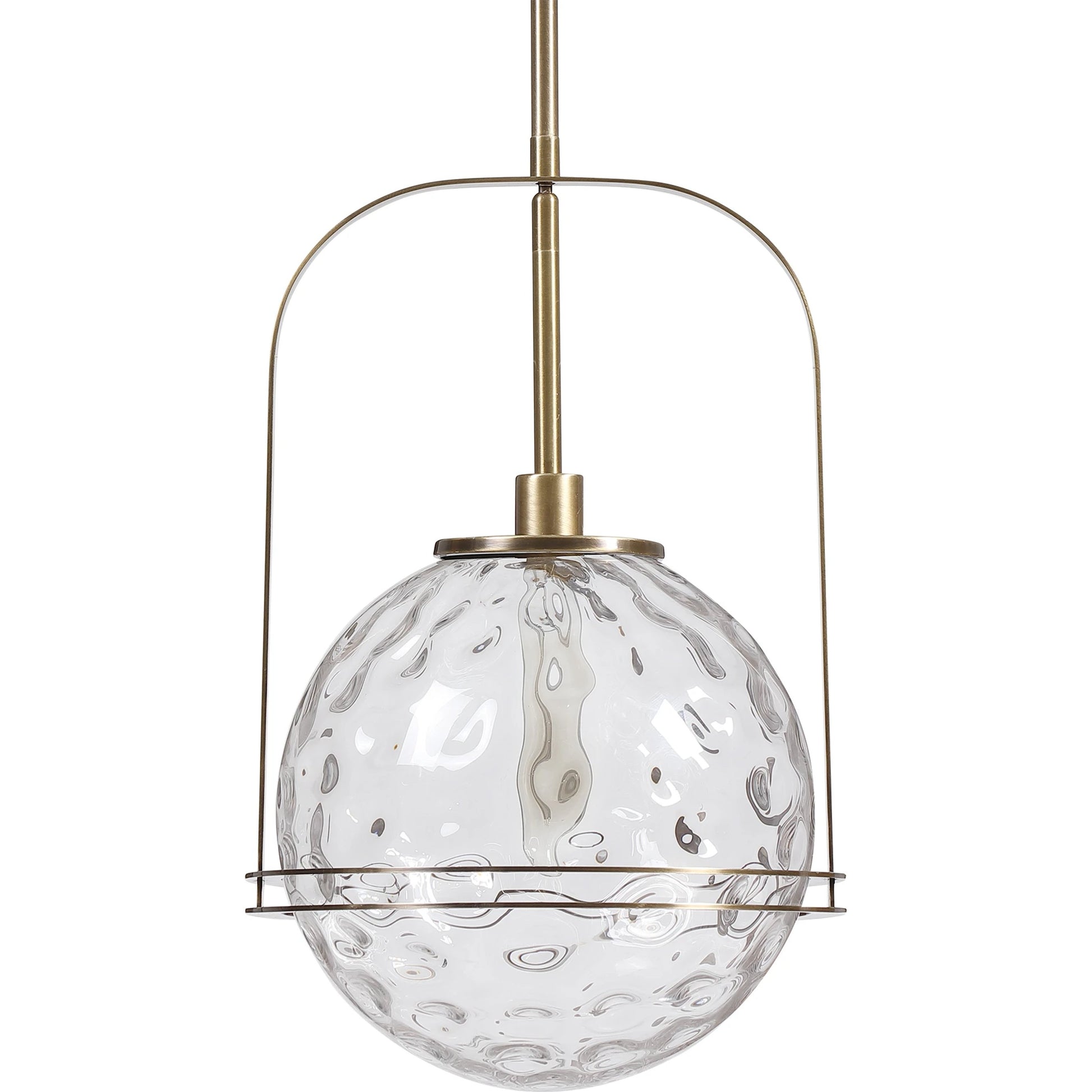 Mimas Pendant by Uttermost. Made from steel, glass in a transitional style.