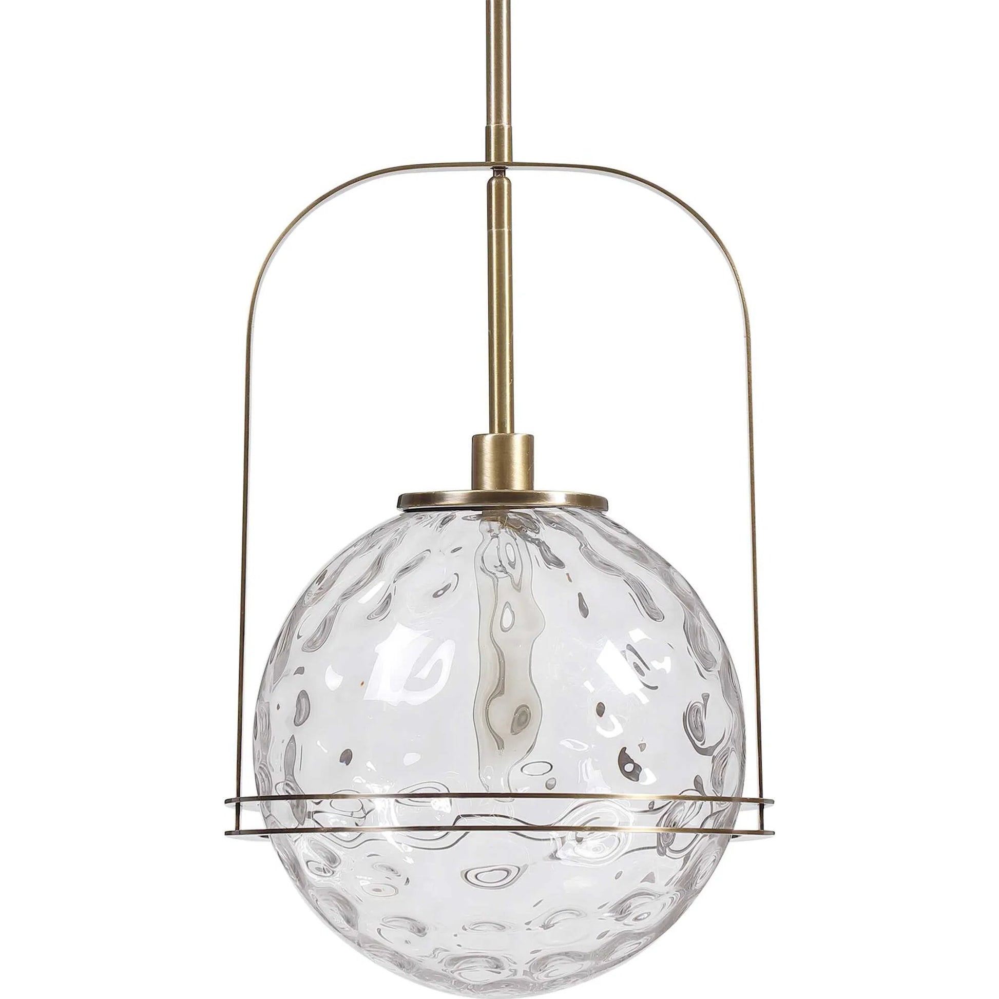 Mimas Pendant by Uttermost. Made from steel, glass in a transitional style.