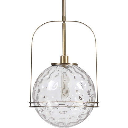Mimas Pendant by Uttermost. Made from steel, glass in a transitional style.
