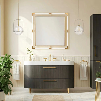 Mimas Pendant by Uttermost. Made from steel, glass in a transitional style.