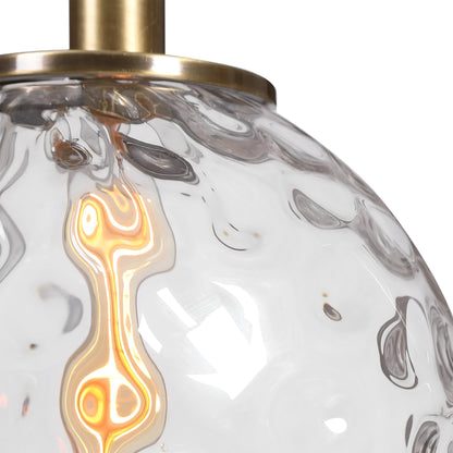 Mimas Pendant by Uttermost. Made from steel, glass in a transitional style.