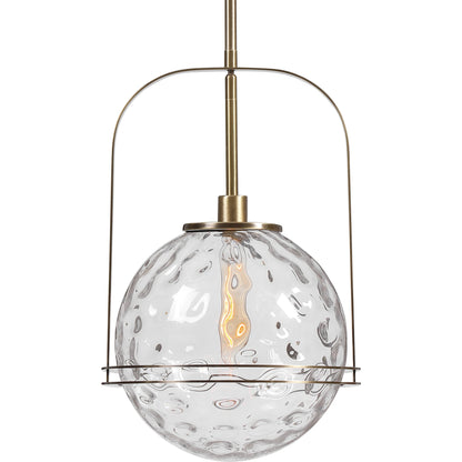 Mimas Pendant by Uttermost. Made from steel, glass in a transitional style.