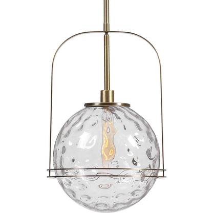 Mimas Pendant by Uttermost. Made from steel, glass in a transitional style.