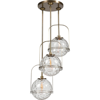 Mimas Cluster Pendant by Uttermost. Made from steel, glass in a modern style.