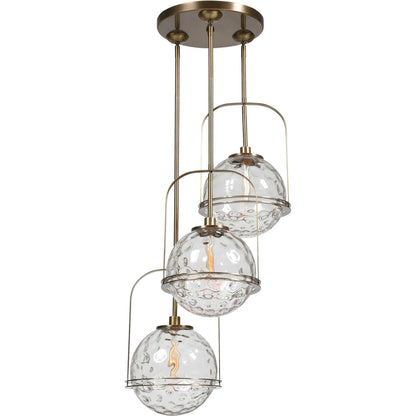 Mimas Cluster Pendant by Uttermost. Made from steel, glass in a modern style.