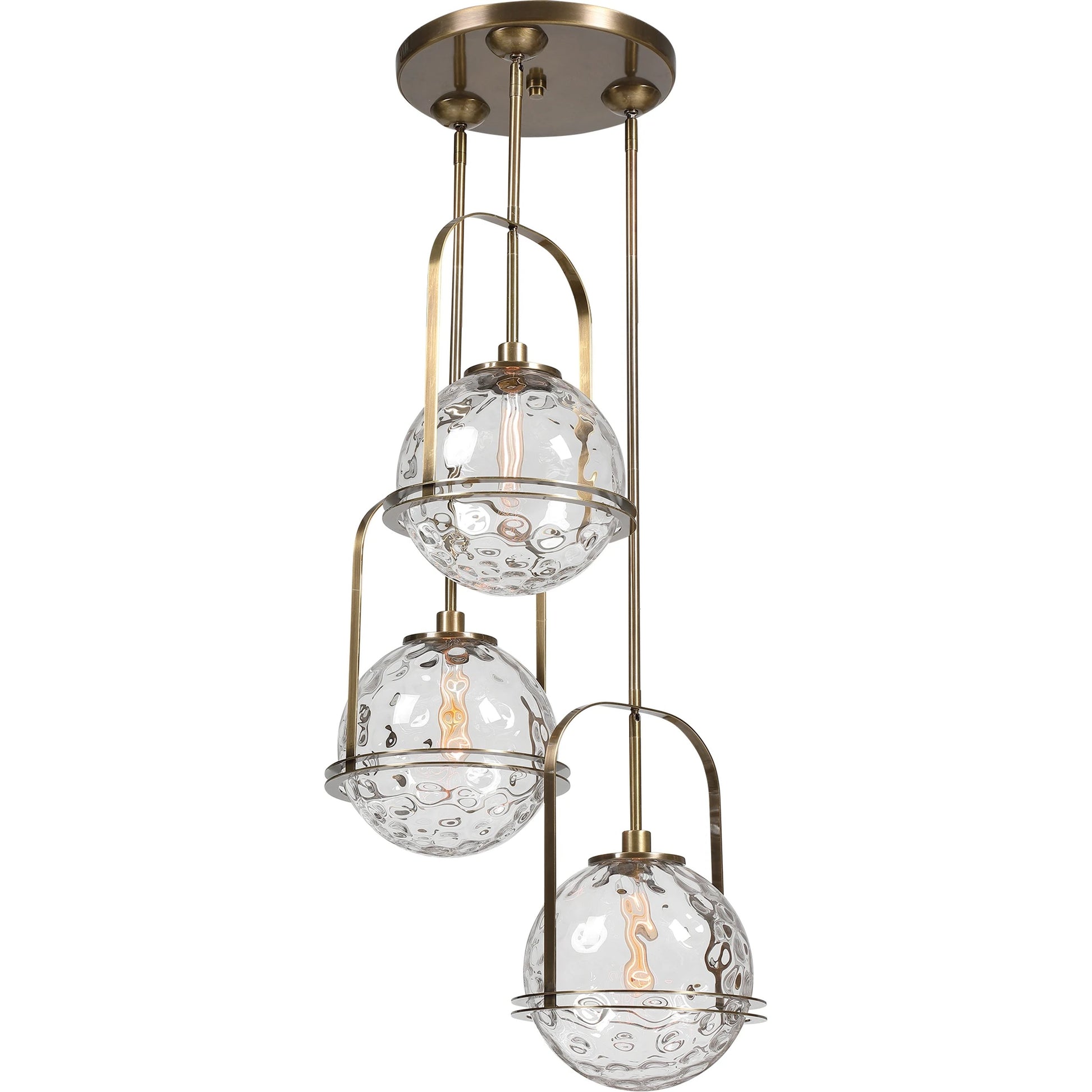 Mimas Cluster Pendant by Uttermost. Made from steel, glass in a modern style.