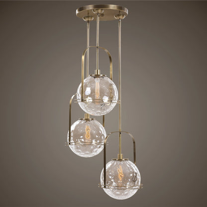 Mimas Cluster Pendant by Uttermost. Made from steel, glass in a modern style.