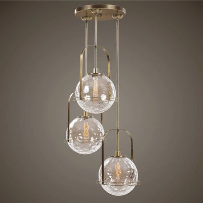 Mimas Cluster Pendant by Uttermost. Made from steel, glass in a modern style.