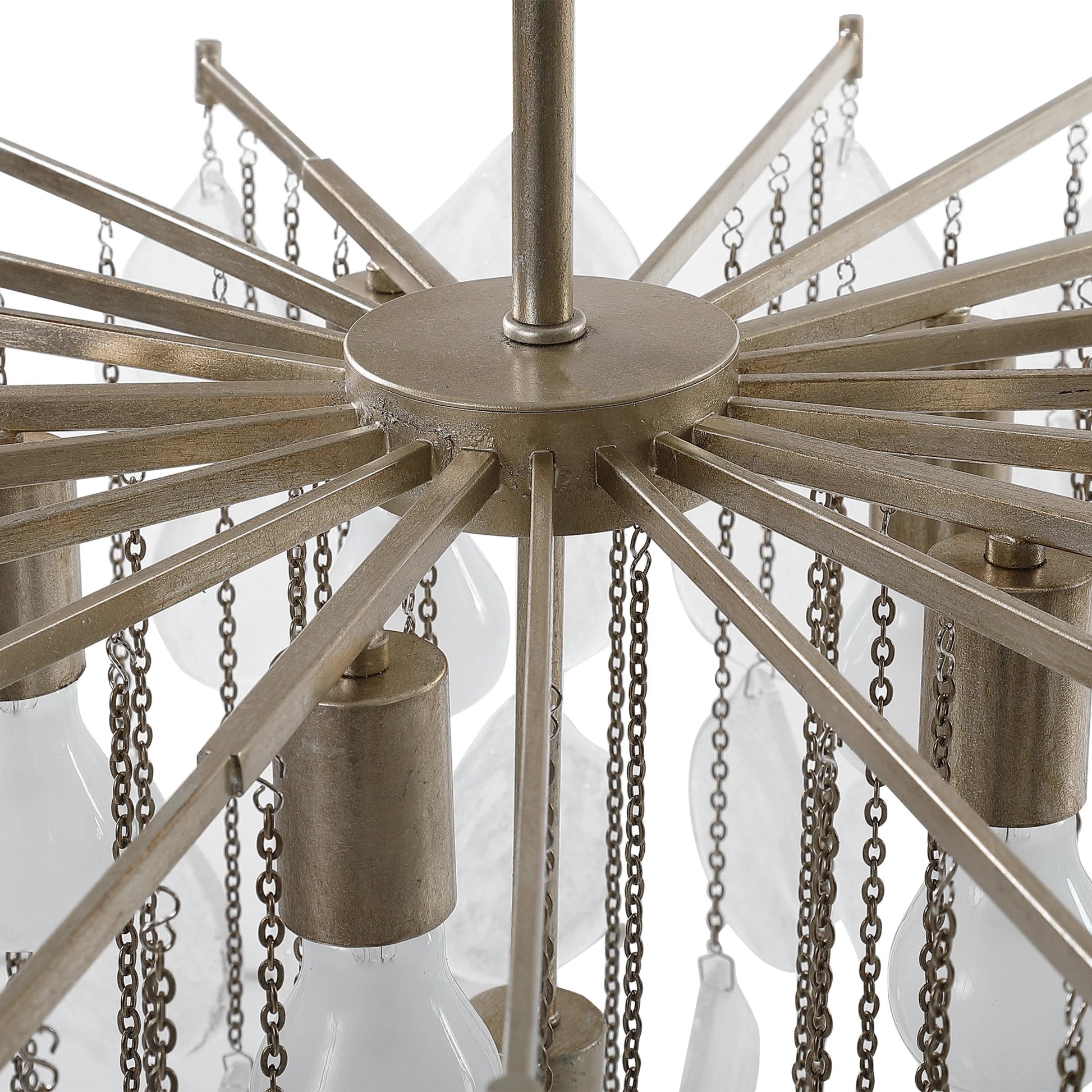 Goccia Pendant by Uttermost. Made from steel, glass in a transitional style.