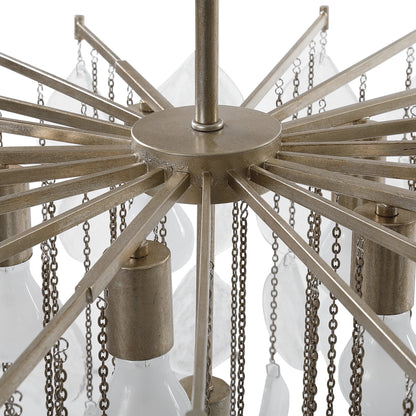 Goccia Pendant by Uttermost. Made from steel, glass in a transitional style.