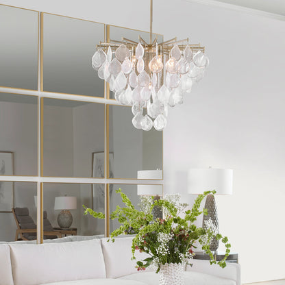Goccia Pendant by Uttermost. Made from steel, glass in a transitional style.