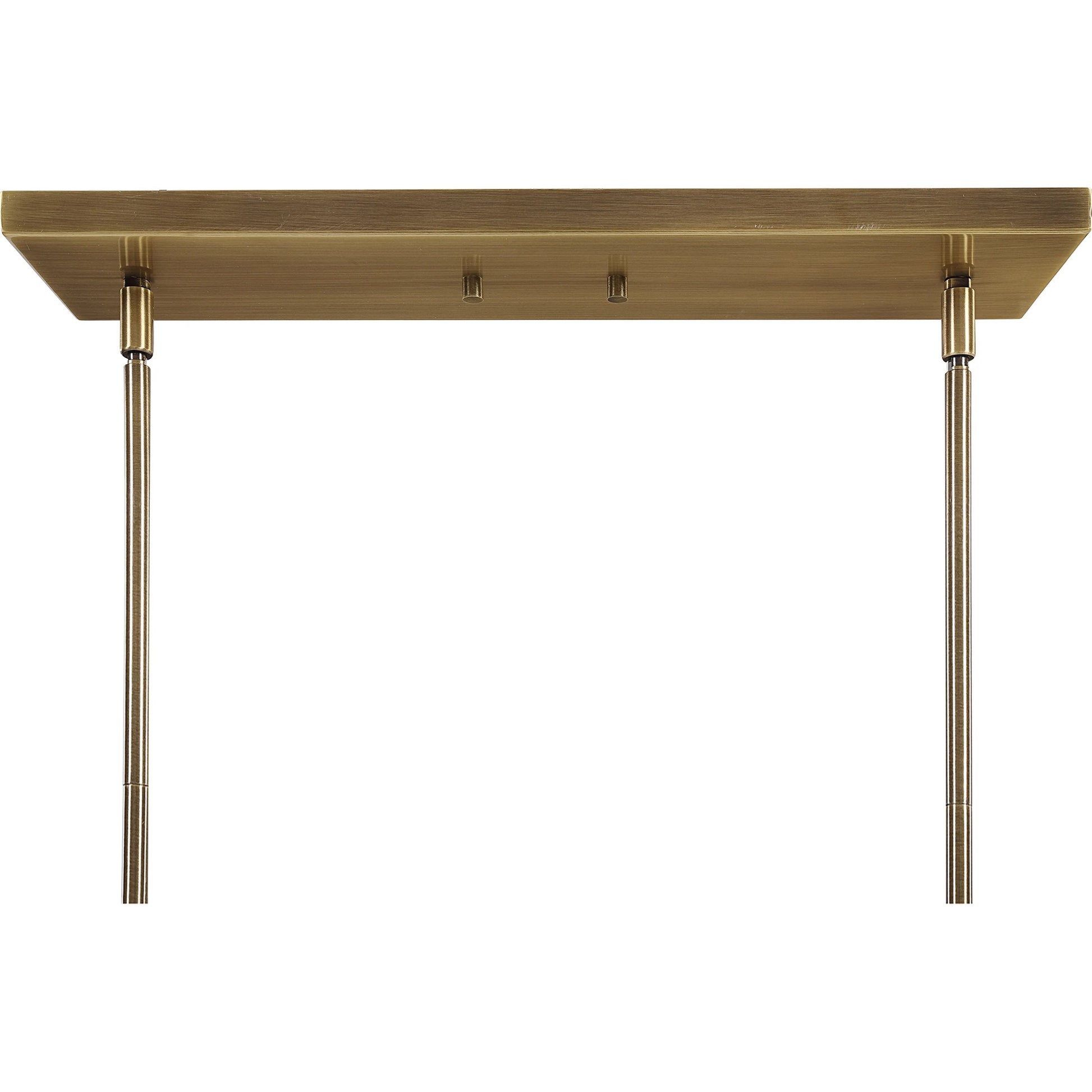 Brookdale Linear Chandelier by Uttermost in aged brass. Made from glass, steel in a transitional style.