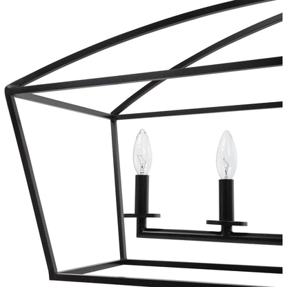 Clayton Linear Chandelier by Uttermost in weathered bronze. Made from steel in a modern style.