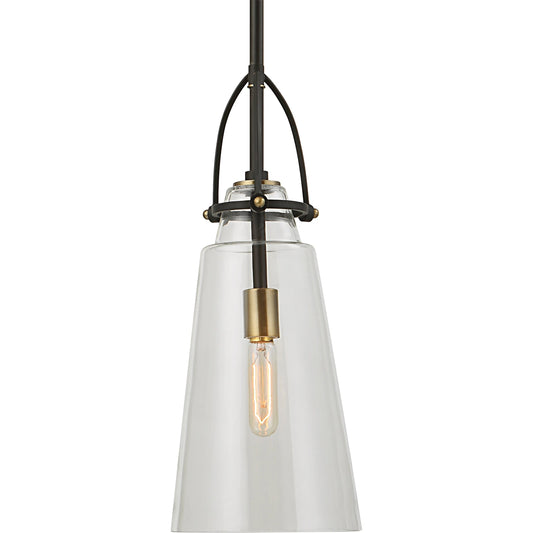 Saugus Pendant by Uttermost in brass. Made from steel, glass in a modern style.