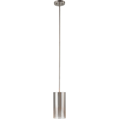Manheim 1 Light Pendant by Uttermost in satin nickel. Made from iron in a modern style.