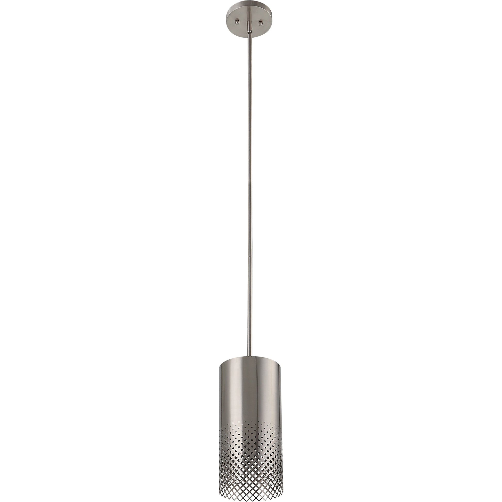 Manheim 1 Light Pendant by Uttermost in satin nickel. Made from iron in a modern style.