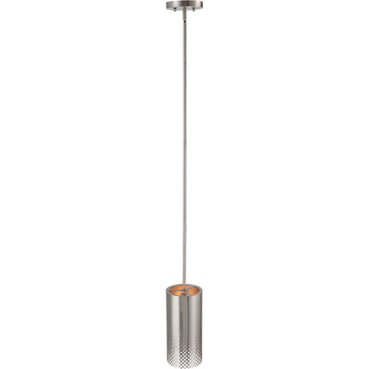 Manheim 1 Light Pendant by Uttermost in satin nickel. Made from iron in a modern style.