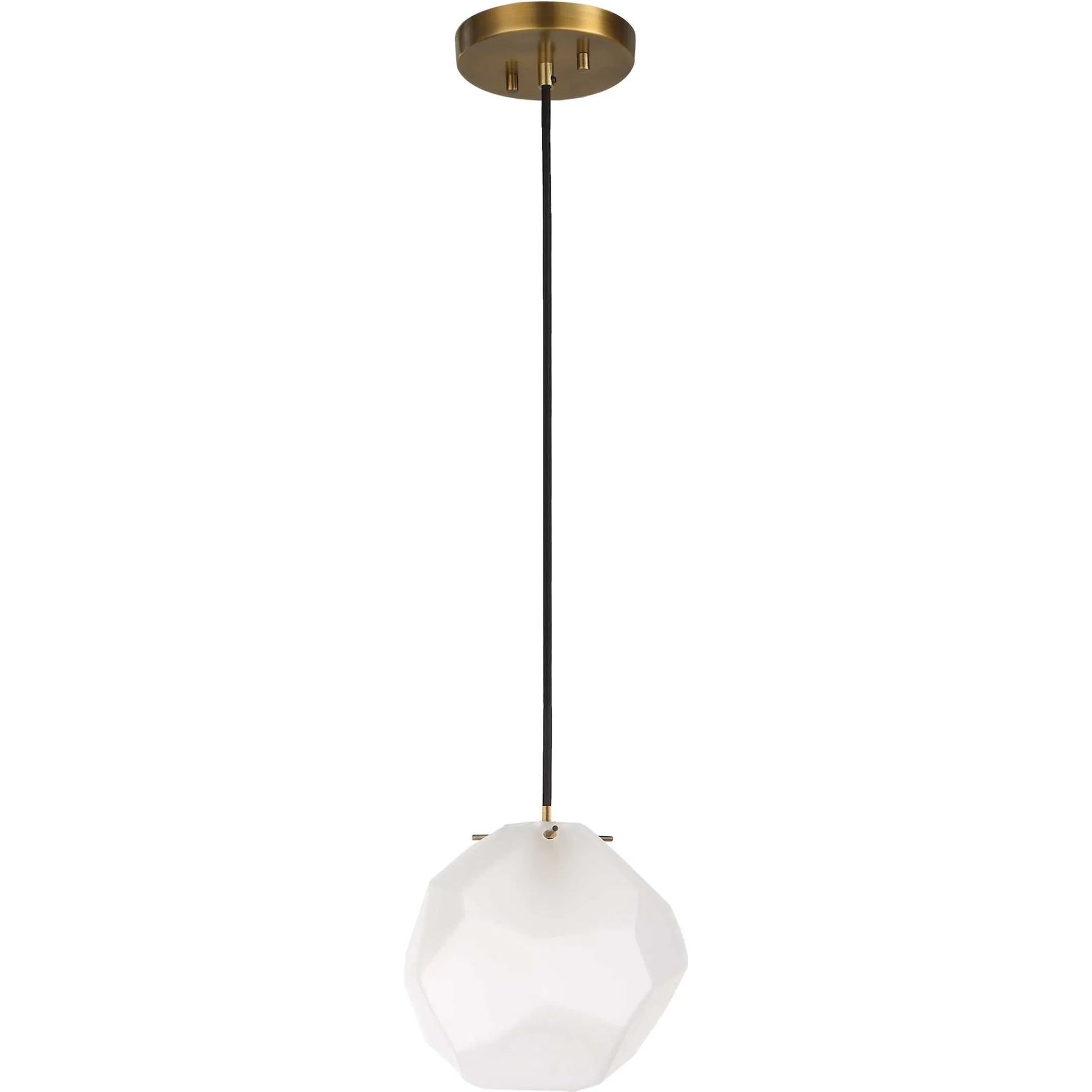 Geodesic 1 Light Mini Pendant by Uttermost in brass. Made from steel, glass in a modern style.