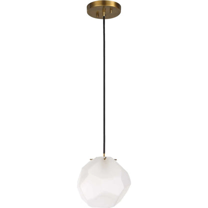 Geodesic 1 Light Mini Pendant by Uttermost in brass. Made from steel, glass in a modern style.