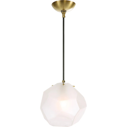 Geodesic 1 Light Mini Pendant by Uttermost in brass. Made from steel, glass in a modern style.