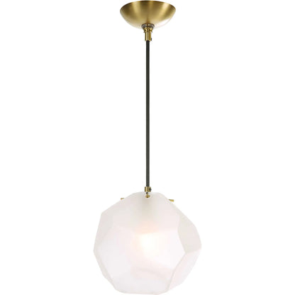 Geodesic 1 Light Mini Pendant by Uttermost in brass. Made from steel, glass in a modern style.