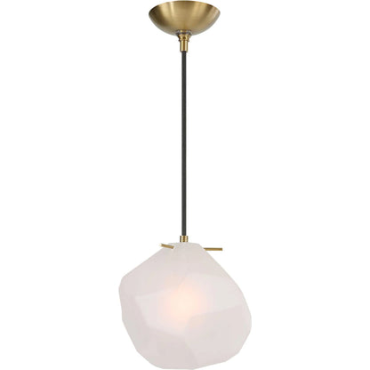 Geodesic 1 Light Mini Pendant by Uttermost in brass. Made from steel, glass in a modern style.