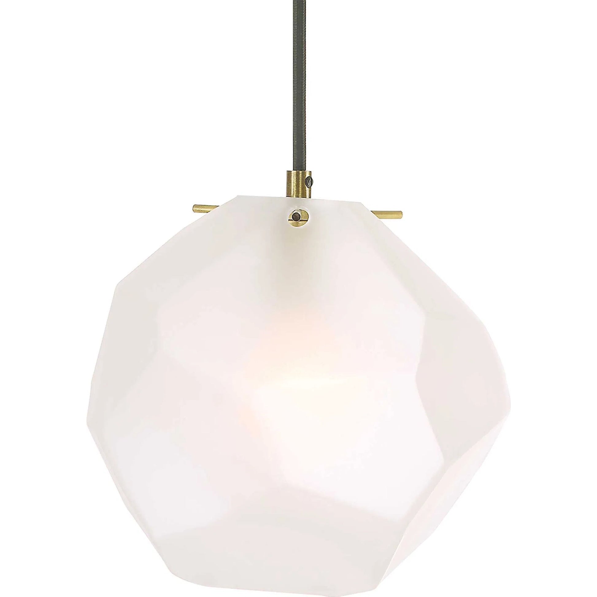 Geodesic 1 Light Mini Pendant by Uttermost in brass. Made from steel, glass in a modern style.