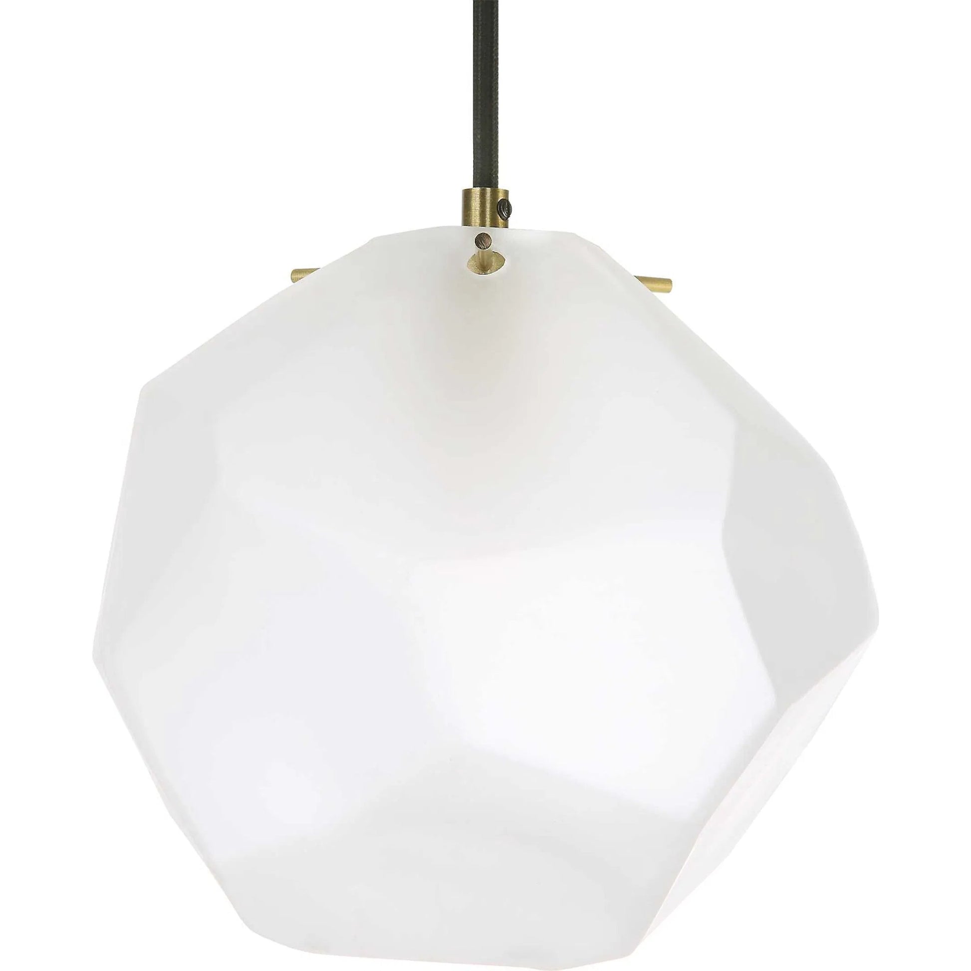 Geodesic 1 Light Mini Pendant by Uttermost in brass. Made from steel, glass in a modern style.