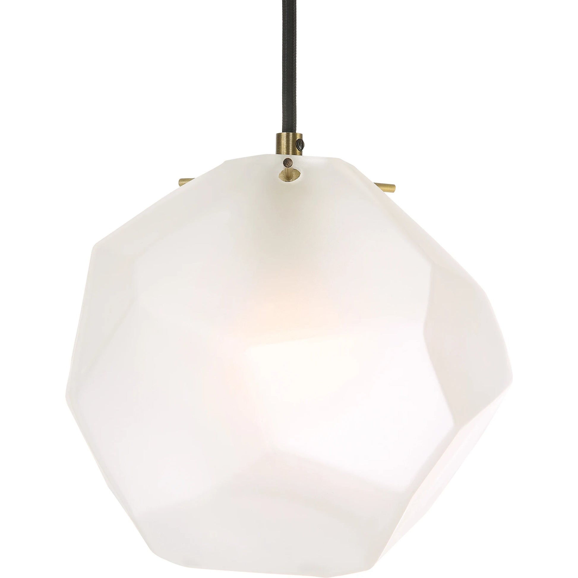 Geodesic 1 Light Mini Pendant by Uttermost in brass. Made from steel, glass in a modern style.