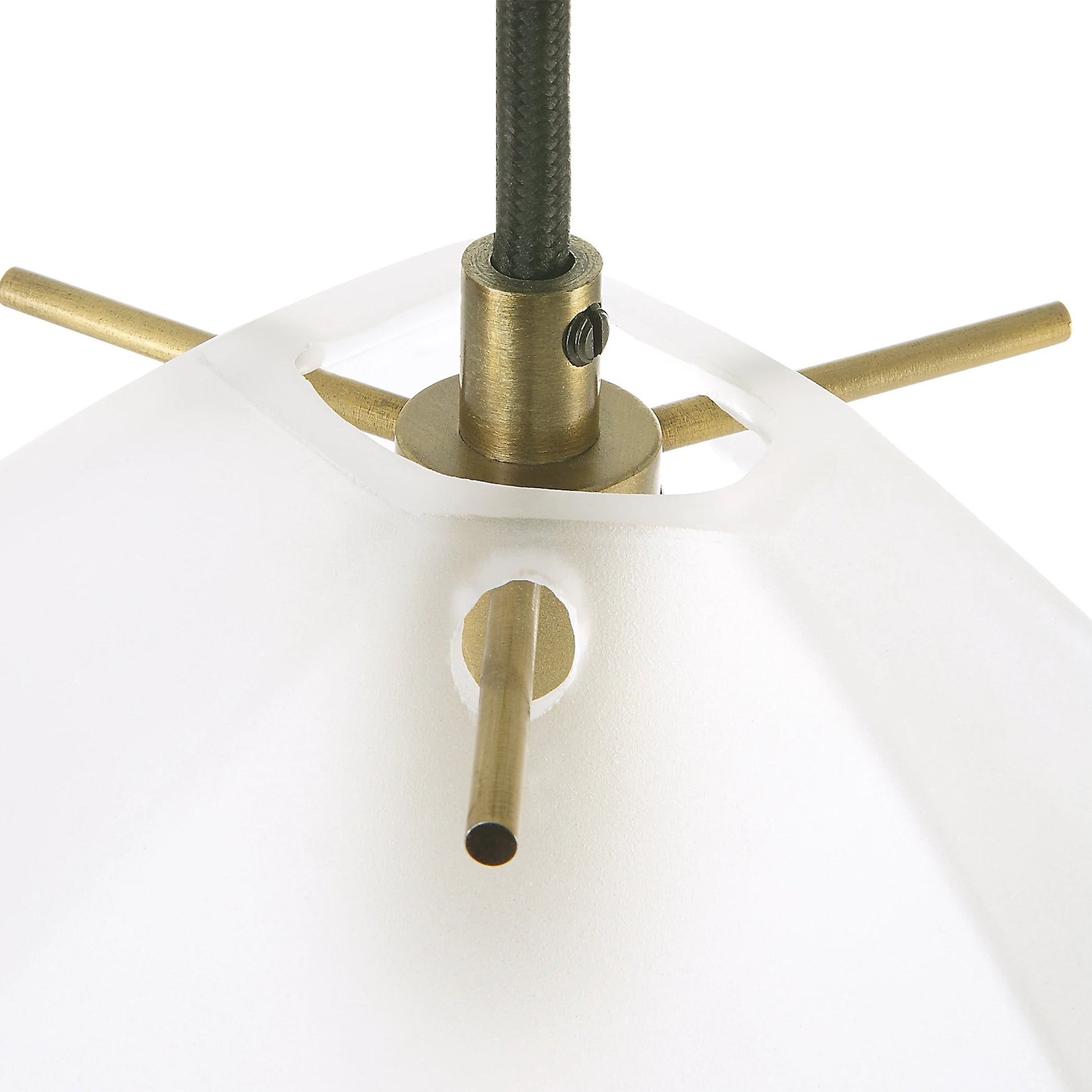 Geodesic 1 Light Mini Pendant by Uttermost in brass. Made from steel, glass in a modern style.