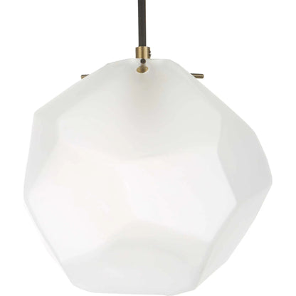 Geodesic 1 Light Mini Pendant by Uttermost in brass. Made from steel, glass in a modern style.