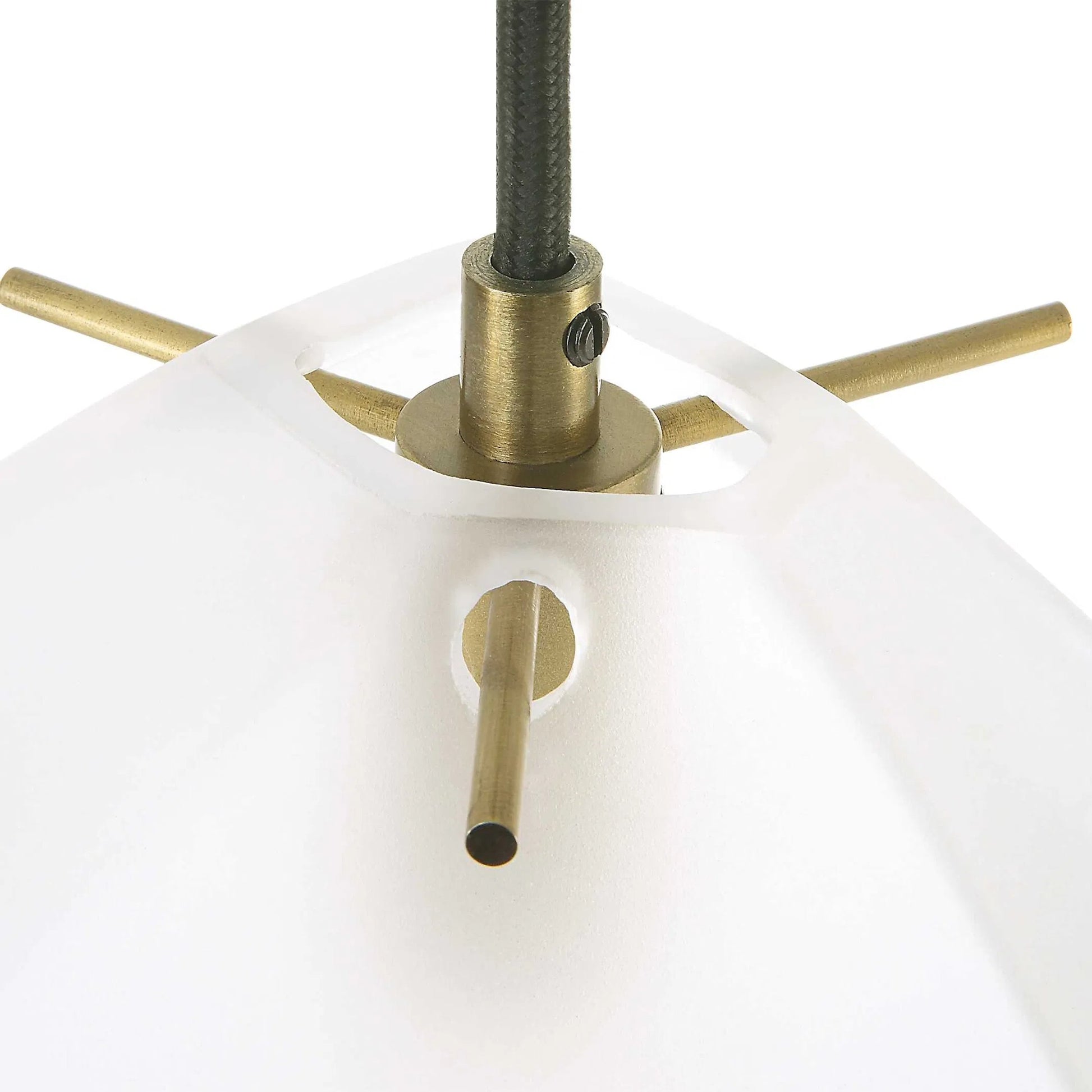 Geodesic 1 Light Mini Pendant by Uttermost in brass. Made from steel, glass in a modern style.