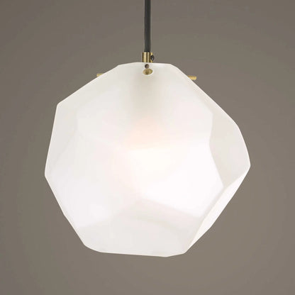 Geodesic 1 Light Mini Pendant by Uttermost in brass. Made from steel, glass in a modern style.