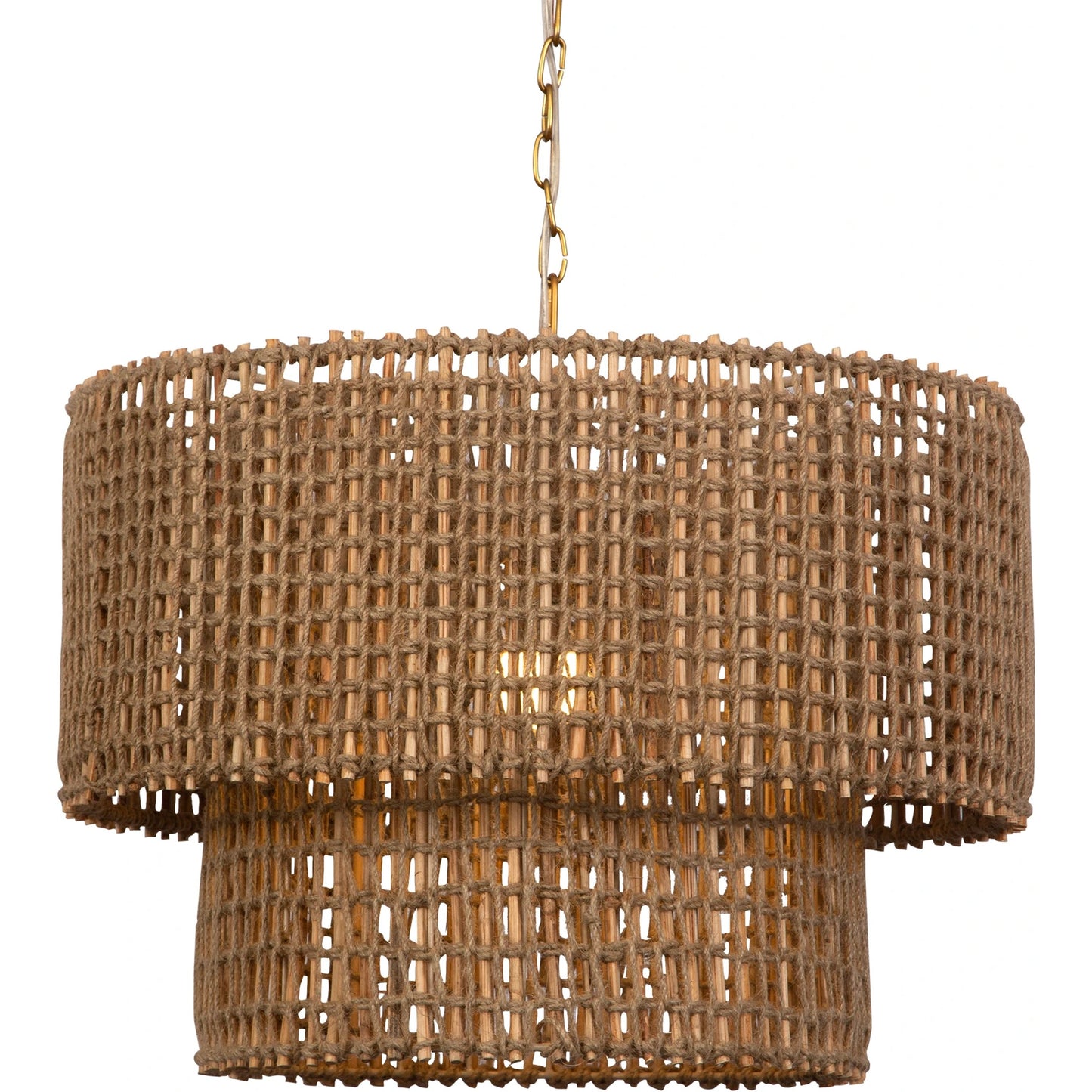 001 SI-2108099 | Primary Silo | Biswas Woven Jute 1 Light Pendant by Uttermost in brass. Made from iron, jute in a coastal style.