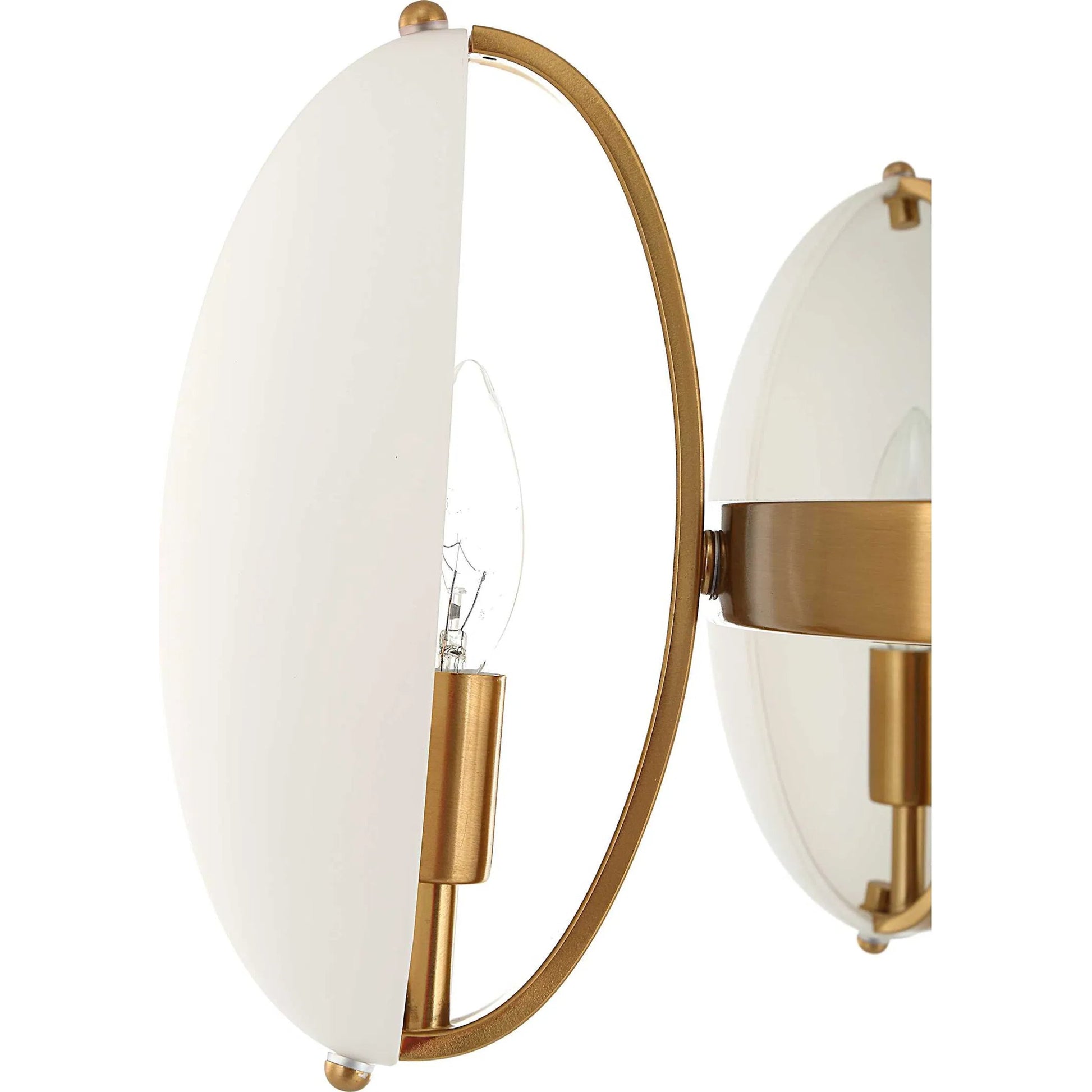 Oviform 6 Light Round Chandelier by Uttermost in brass. Made from steel, glass in a modern style.