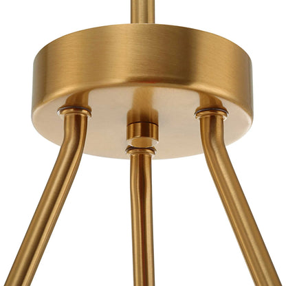 Oviform 6 Light Round Chandelier by Uttermost in brass. Made from steel, glass in a modern style.