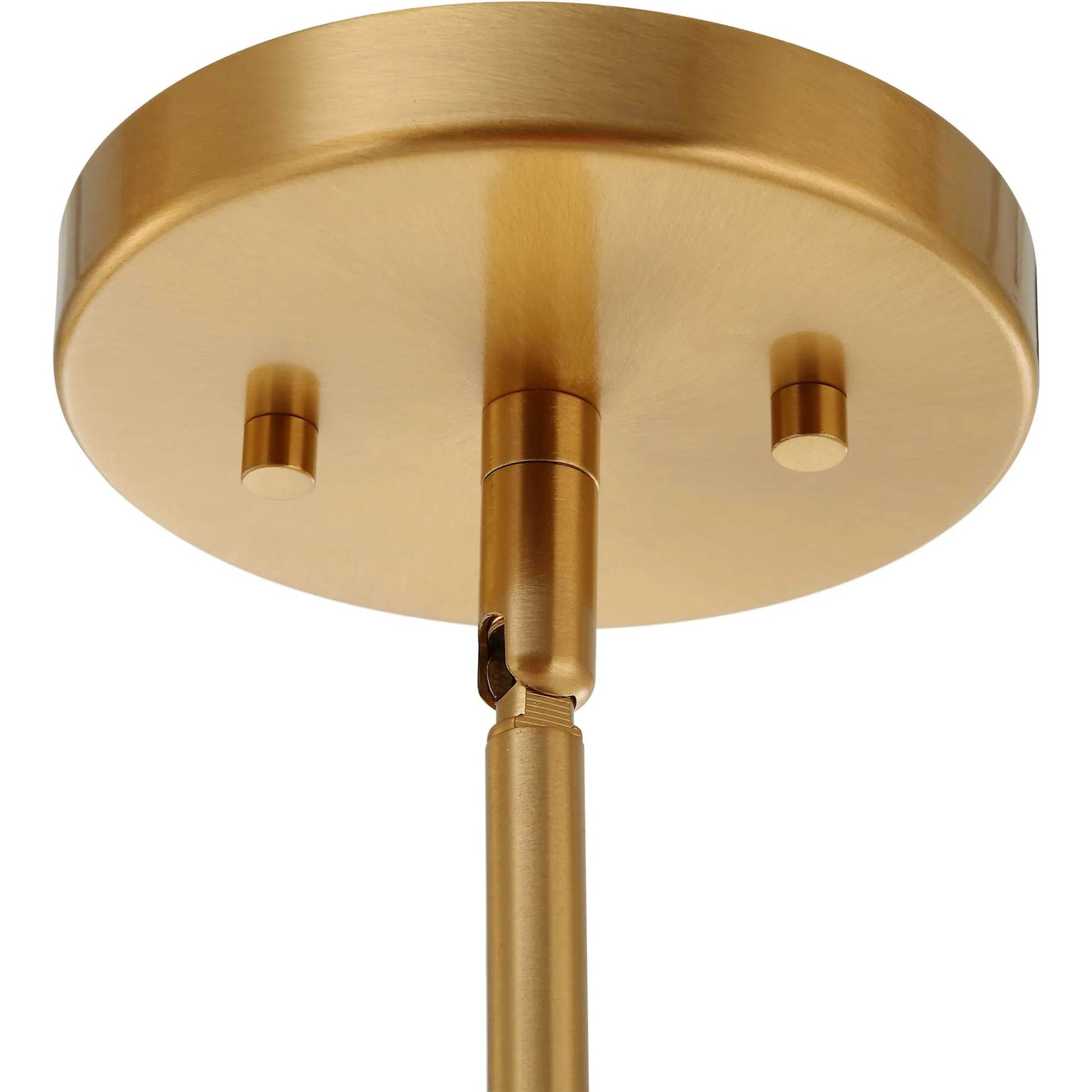 Oviform 6 Light Round Chandelier by Uttermost in brass. Made from steel, glass in a modern style.